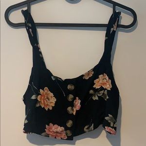Floral cropped tank
